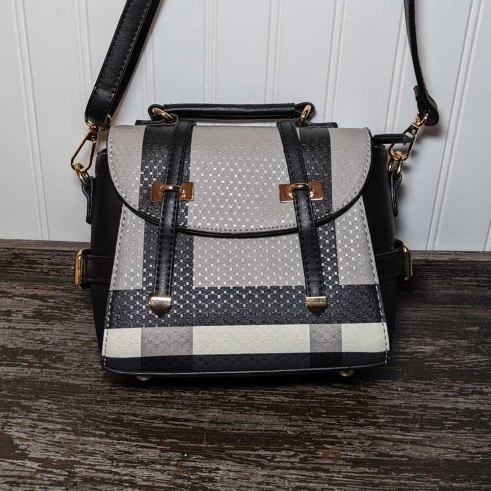 Multicolor Small Women's Convertible Crossbody Handbag Backpack